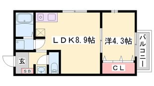 西新町駅 徒歩6分 2階の物件間取画像